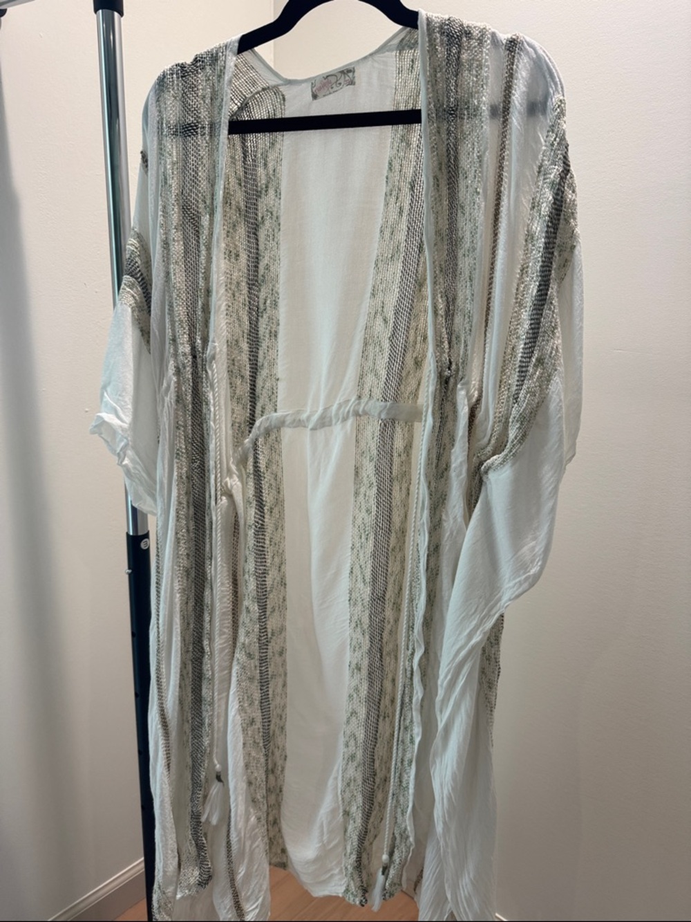 Free People Sheer White Duster
